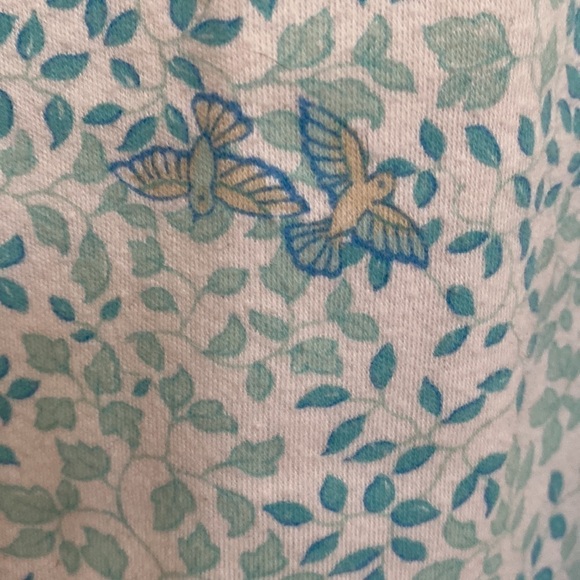 Miss Elaine white, blue bird pajama top. Size XL. - Picture 8 of 11